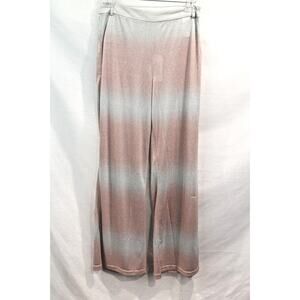 Traffic People Sheer Pants size S Multicolor Ombre Sparkled High Rise Wide Leg